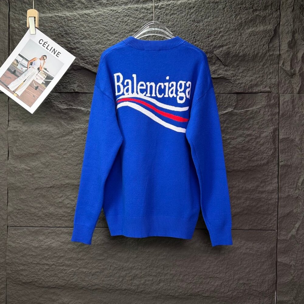 Balenciaga blue crewneck sweater